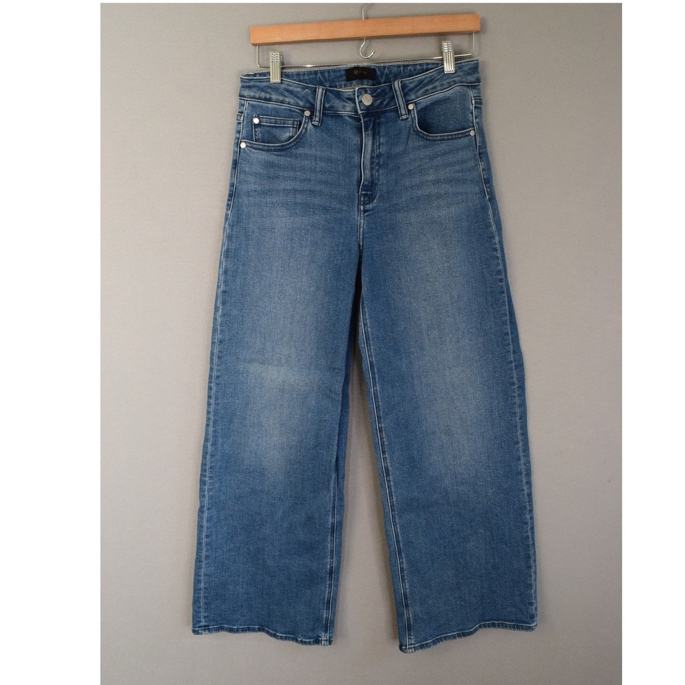 Quince Bella Stretch Wide Leg Jeans 29 Seaside Blue High Rise Denim Womens